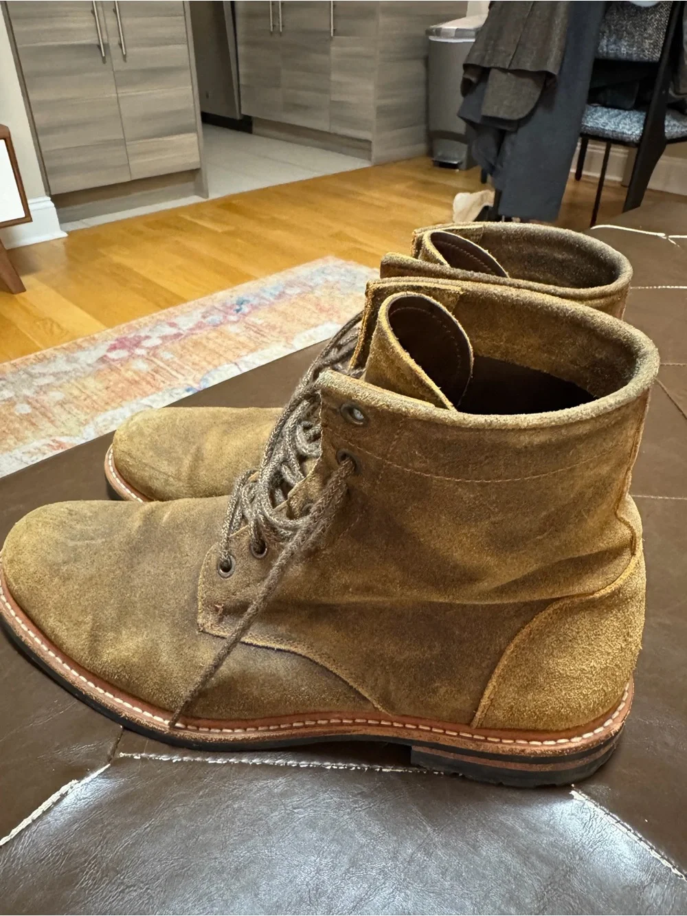 Nisolo Brown Suede Lace-Up Men's Boots